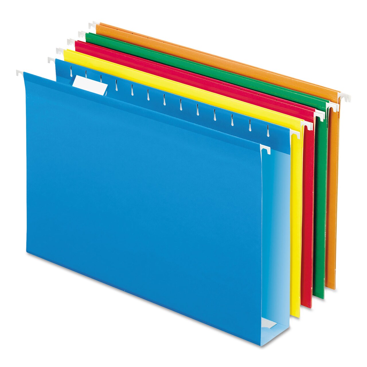 Pendaflex Extra Capacity Reinforced Hanging File Folders with Box Bottom, Legal Size, 1/5-Cut Tab, Assorted, 25/Box